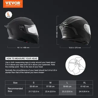 VEVOR Motorradhelm, Integralhelm, Smart Street ABS & High Density Helm mit Wechselglas, ECE-geprüfter bequemer Motocross-Helm, passend für Jugendliche & Erwachsene VEVOR Motorradhelm, Integralhelm, Smart Street ABS & High Density Helm mit Wechselglas, ECE-geprüfter bequemer Motocross-Helm, passend für Jugendliche & Erwachsene
