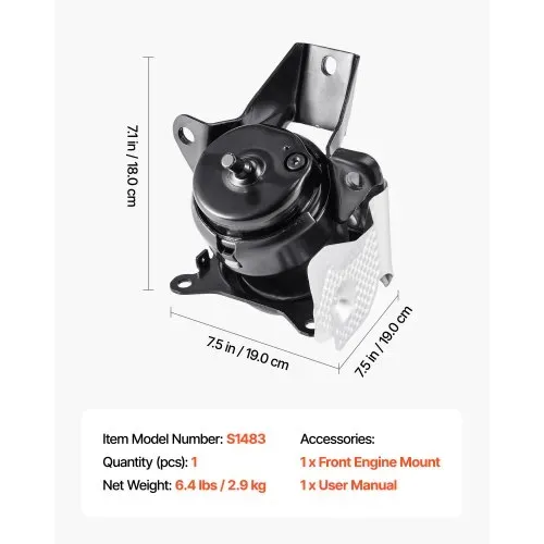 VEVOR Motorhalterung Ersatz, linke vordere Motorhalterung, universell kompatibel mit 2014–2018 Chevrolet Silverado 1500 5,3 l V8, sichere Unterstützung, robuste Aluminiumkonstruktion, schwarz – Bild 6