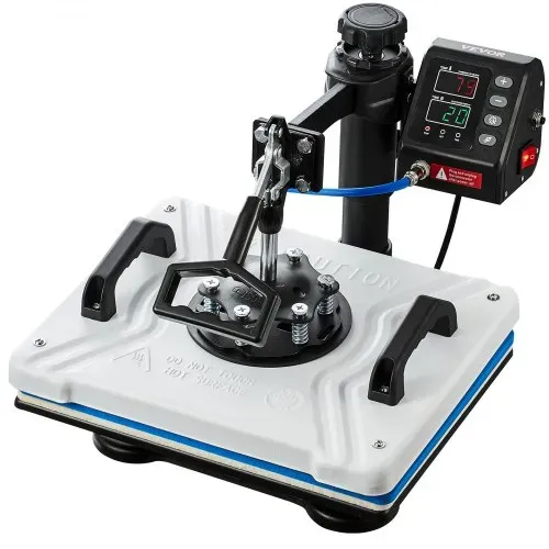 VEVOR 10 in 1 Hitzepresse 38 x 30 cm Transferpresse 360-Grad-Drehbar Multifunktionale Sublimation Weiß Textilpresse Heißpresse Maschine T-Shirtpresse Becherpresse Tassenpresse für Hüten Tellern Tassen – Bild 10