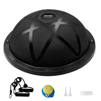 VEVOR Halb-Gymnastikball-Trainer, 23 Zoll Balance Ball Trainer, 660 lbs Tragkraft Stabilitätsball, Yoga-Ball mit Widerstandsbändern und Pumpe, Kraft-Fitnessball für das Heim-Fitnessstudio, Ganzkörpertraining, Schwarz VEVOR Halb-Gymnastikball-Trainer, 23 Zoll Balance Ball Trainer, 660 lbs Tragkraft Stabilitätsball, Yoga-Ball mit Widerstandsbändern und Pumpe, Kraft-Fitnessball für das Heim-Fitnessstudio, Ganzkörpertraining, Schwarz
