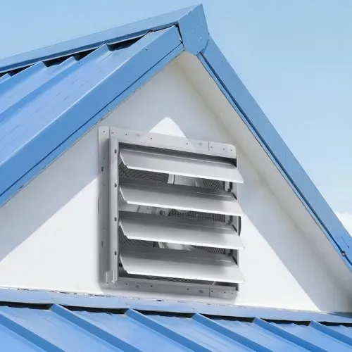 VEVOR 413 mm Abluftventilator mit Lamellen Industrie Wandventilator 72 W, Wandlüfter für Garage Gewächshaus Werkstatt, Stahlgehäuse, 3862 m³/h Lüftung, 1350 U/min Motor, Leiser Betrieb, Wandmontage – Bild 7