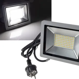 LED-Fluter SlimLine „CTF-SLT 50“ silber 50W, 5220lm, 4000K, neutralweiß, IP44 LED-Fluter SlimLine „CTF-SLT 50“ silber 50W, 5220lm, 4000K, neutralweiß, IP44