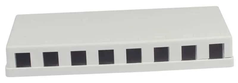 Keystone, Modulträger, Patchpanel für 8x TP-Modul, Aufputz, weiss(ABS), Synergy 21, – Bild 2