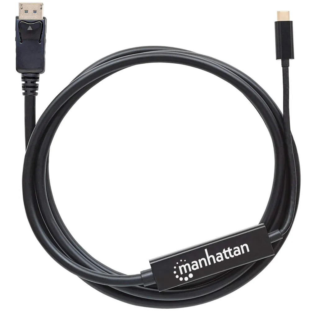 Manhattan USB-C auf DisplayPort-Adapterkabel, Konvertiert das Alternate-Mode-Signal in ein DisplayPort 4K-Ausgangssignal, 2 m, schwarz – Bild 5