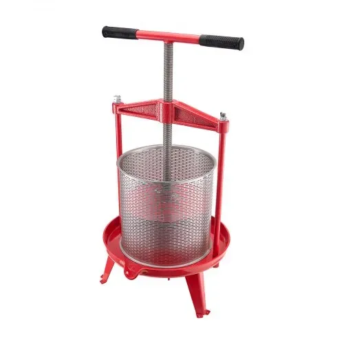 VEVOR Obstweinpresse Obstmühle Apfelmühle (14 L), Edelstahlkorb mit dreieckiger Struktur, manueller Entsafter, manuelles Mahlwerk, Apfelweinpresse Traubenpresse mit T-Griff für Küche Zuhause – Bild 9