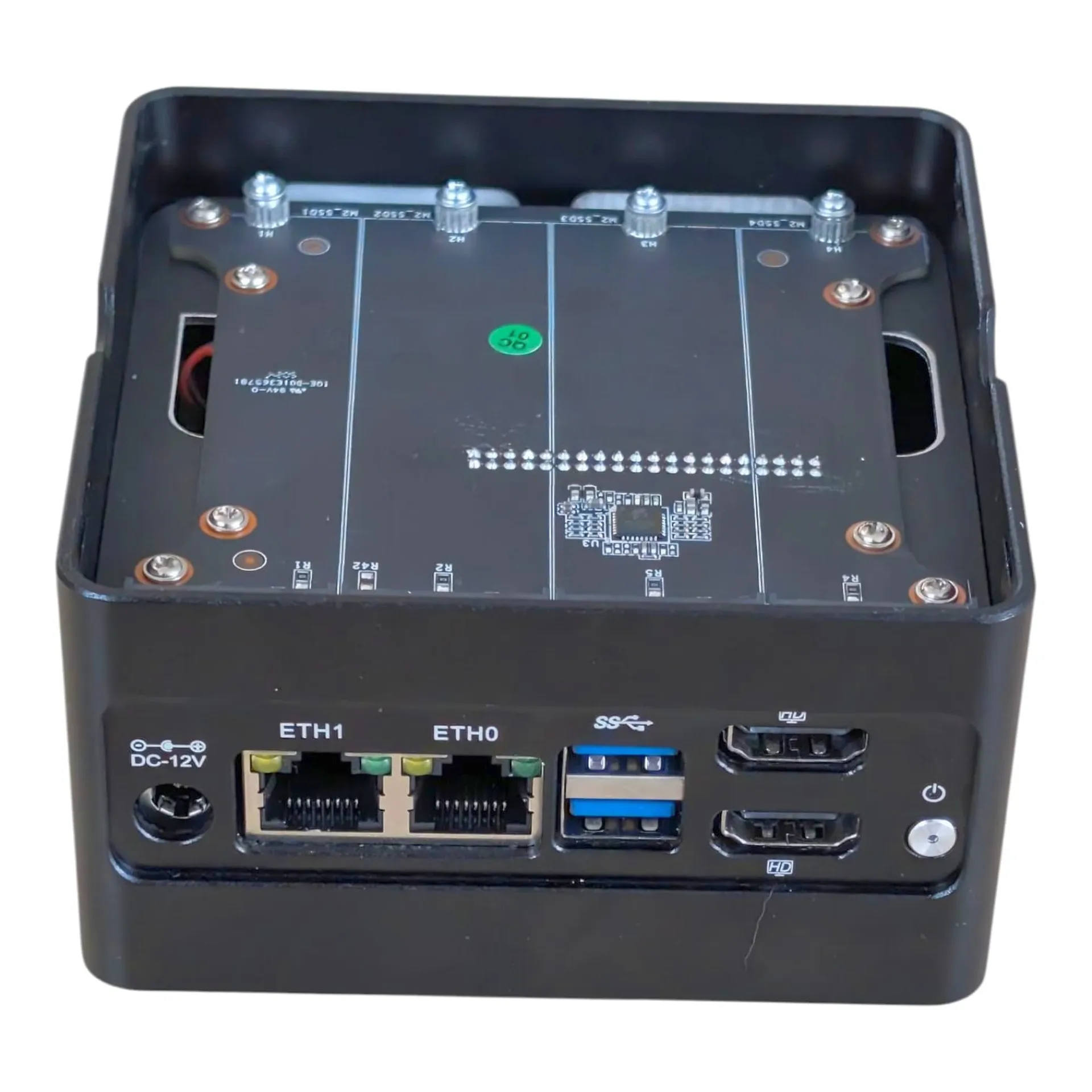 ALLNET Mini PC NAS-N355, 16GB Ram, 256GB SSD, 2x USB 3.2, 2xHD out, 4x M.2 NVME – Bild 4