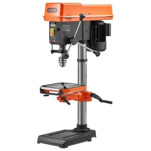 VEVOR Tischbohrmaschine 305 mm, Standbohrmaschine 550 W, Säulenbohrmaschine mit Drehzahlregelung 340–2200 U/min, Neigbarer Tisch 45°, Laser & LED, Bohrmaschine für Holz- & Metallbearbeitung – Bild 9