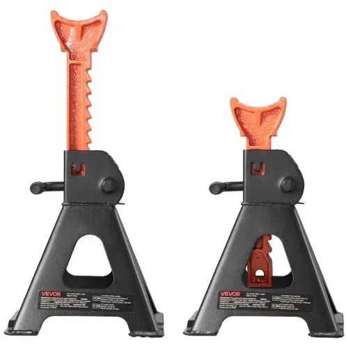 VEVOR Abstellböcke Unterstellböcke 3 t, Wagenheberständer 275-415 mm Höhenverstellbar, Stahlwagenbock mit Verriegelung, zum Anheben von SUVs Pickups Pkw UTVs/ATVs, 1 Paar, 205 x 195 x 290 mm – Bild 8