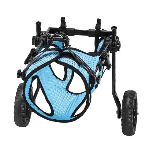 VEVOR Hunderollstuhl für Hinterbeine, verstellbarer Haustierrollstuhl, leichter Hundewagen mit stoßdämpfenden Rädern, Gehhilfe für behinderte, gelähmte, verletzte Hunde bis 15 kg, M – Bild 9