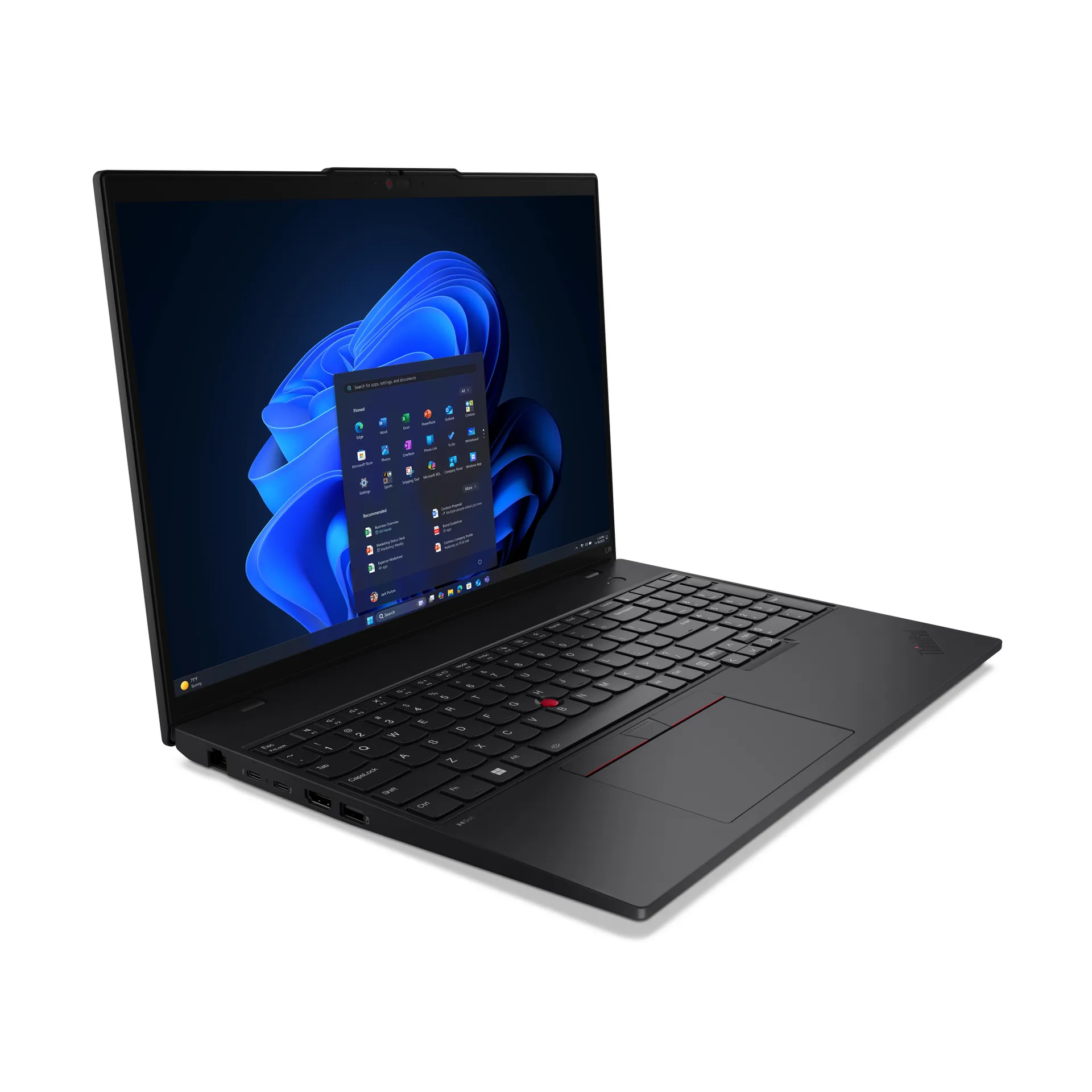 Lenovo ThinkPad L16 Gen 2 (AMD) AMD Ryzen™ 5 PRO PRO 215 Laptop 40,6 cm (16") WUXGA 16 GB DDR5-SDRAM 512 GB SSD Wi-Fi 7 (802.11be) Windows 11 Pro Deutsch Schwarz – Bild 4