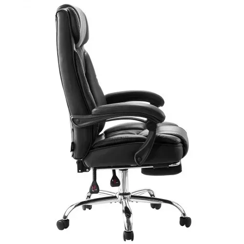 VEVOR Chefsessel Bürostuhl Drehstuhl mit hoher Rückenlehne & Fußstütze & Lendenkissen, ergonomischer Schreibtischstuhl mit 135° Neigung und einstellbarer Höhe, für Arbeit Arbeitszimmer Spielen – Bild 8