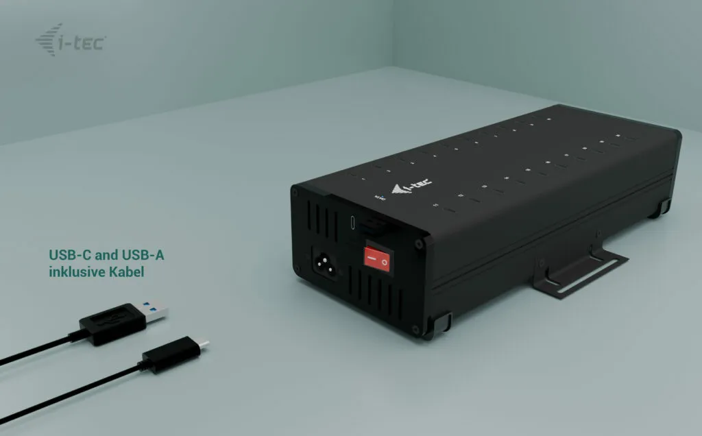 i-tec USB-C/USB-A Metal Charging + data HUB, 15W per port, 20x USB-C – Bild 2