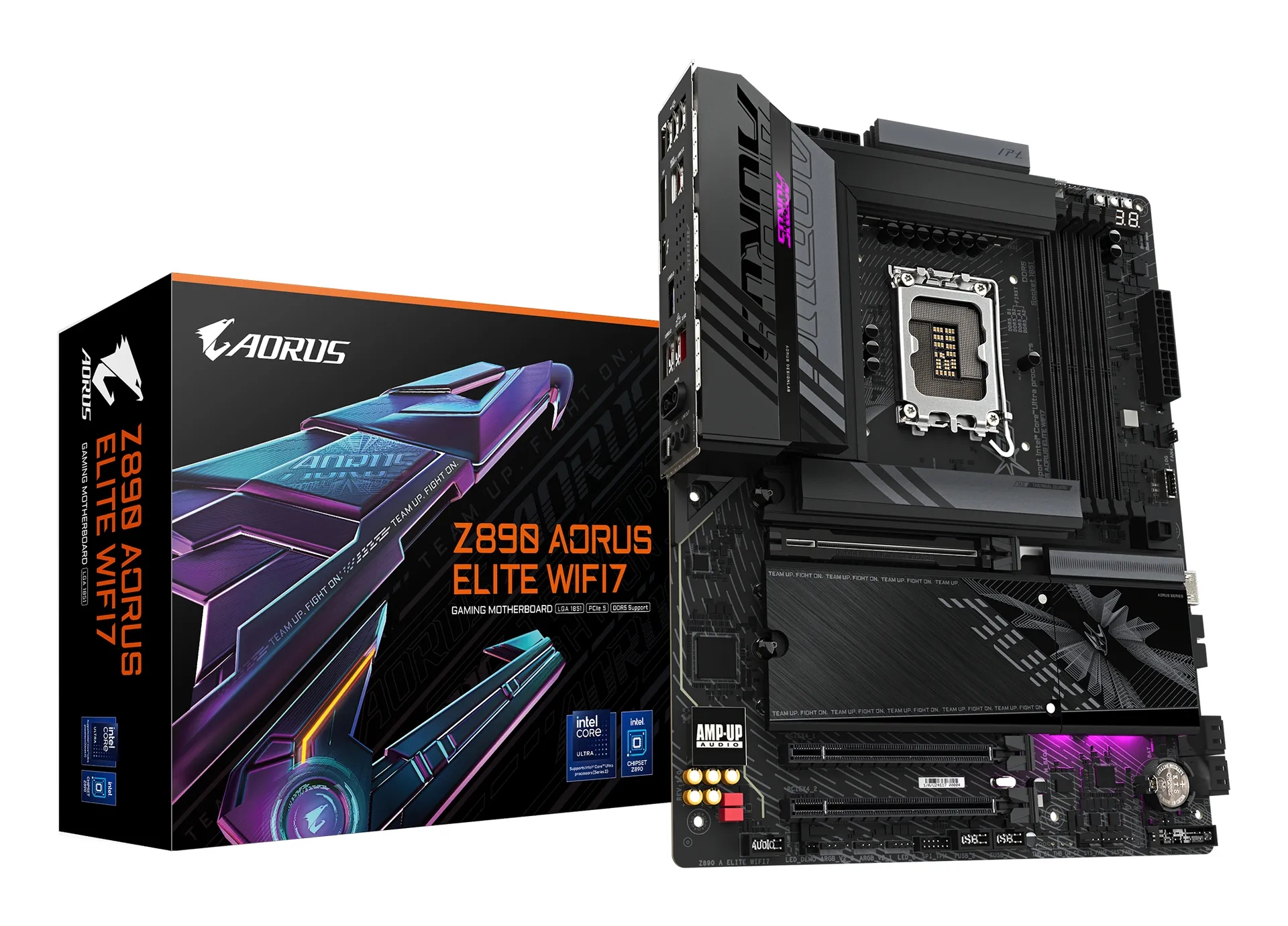 GIGABYTE Z890 AORUS ELITE WIFI7 Mainboard – Unterstützt Intel Core Ultra (Serie 2) CPUs, 16+1+2 Phasen VRM, bis zu 8800MHz DDR5 (OC), 1xPCIe 5.0 + 3xPCIe 4.0, Wi-Fi 7, 2.5GbE LAN, Thunderbolt 4 GIGABYTE Z890 AORUS ELITE WIFI7 Mainboard – Unterstützt Intel Core Ultra (Serie 2) CPUs, 16+1+2 Phasen VRM, bis zu 8800MHz DDR5 (OC), 1xPCIe 5.0 + 3xPCIe 4.0, Wi-Fi 7, 2.5GbE LAN, Thunderbolt 4