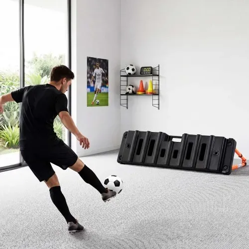 VEVOR Fußball Rebound Board 95 x 25 x 46 cm Doppelseitiges Prellwand Brett für Parks Gärten und Heimtraining, 4 Verstellbare Winkel, Tragbarer Wasserbefüllbarer PE-Rückstoßtrainer, 4,2 kg Leergewicht – Bild 7