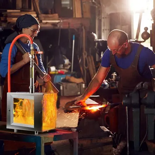 VEVOR Propan-Schmiedeofen 1 Brenner, Gasesse 1390 °C, Schmelzofen, Gas Schmiede, Hufschmiede, Brennofen Gasschmiedewerkzeuge & -ausrüstung, Schmiedeesse zum Metallschmieden, Forge – Bild 7