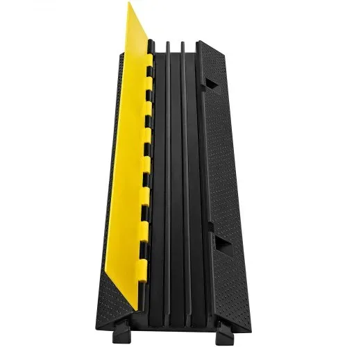 VEVOR Kabelschutzmatte Kabelkanal außenbereich Kabelschutz für Fußgänger Bodenschutz für Kabel aus Pvc und thermoplastischem Gummi Brückenschutz Rampe 103x30x5,5 cm – Bild 10