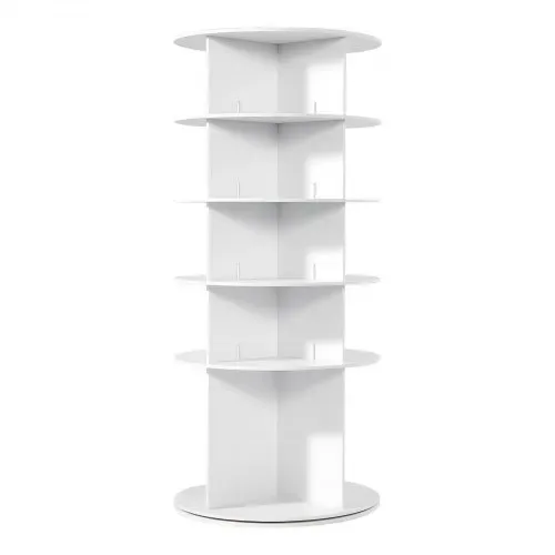 VEVOR Schuhregal Schuhschrank für 20 Paar Schuhe (5-stöckig) 360° drehbar, platzsparende Schuhaufbewahrung, Schuhablage für Schlafzimmer Wohnzimmer Eingangsbereich, Weiß 598 x 598 x 1350 mm – Bild 10