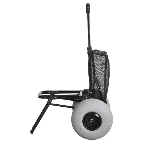 VEVOR Strandwagen mit Ballonreifen (12 Zoll), Faltbarer Strandtrolley mit 4-stufig Einstellbarem Schaumstoffgriff und Pumpe, Handwagen (75 kg Belastbar), Strandkarre Ideal für Camping und Angeln – Bild 10