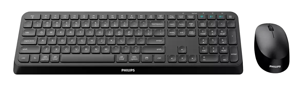 Philips 4000 series SPT6407B/31 Tastatur Maus enthalten Universal RF Wireless + Bluetooth QWERTY Englisch Schwarz – Bild 3