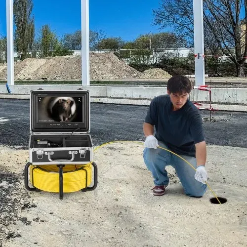 VEVOR Kanalkamera mit 512-Hz-Ortungsgerät, 30 m, selbst nivellierende Rohrinspektionskamera mit 9-Zoll-1080P-HD-Bildschirm, 36-fachem Zoom, Rohrkamera mit 12 LEDs, 32 GB SD-Karte, Endoskop Kanalrohre – Bild 7