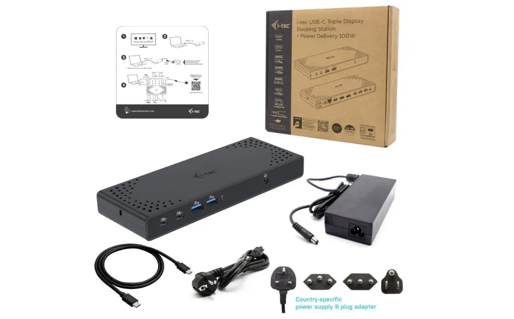 i-tec USB-C Triple Display Docking Station Gen 2 + Power Delivery 100W – Bild 3