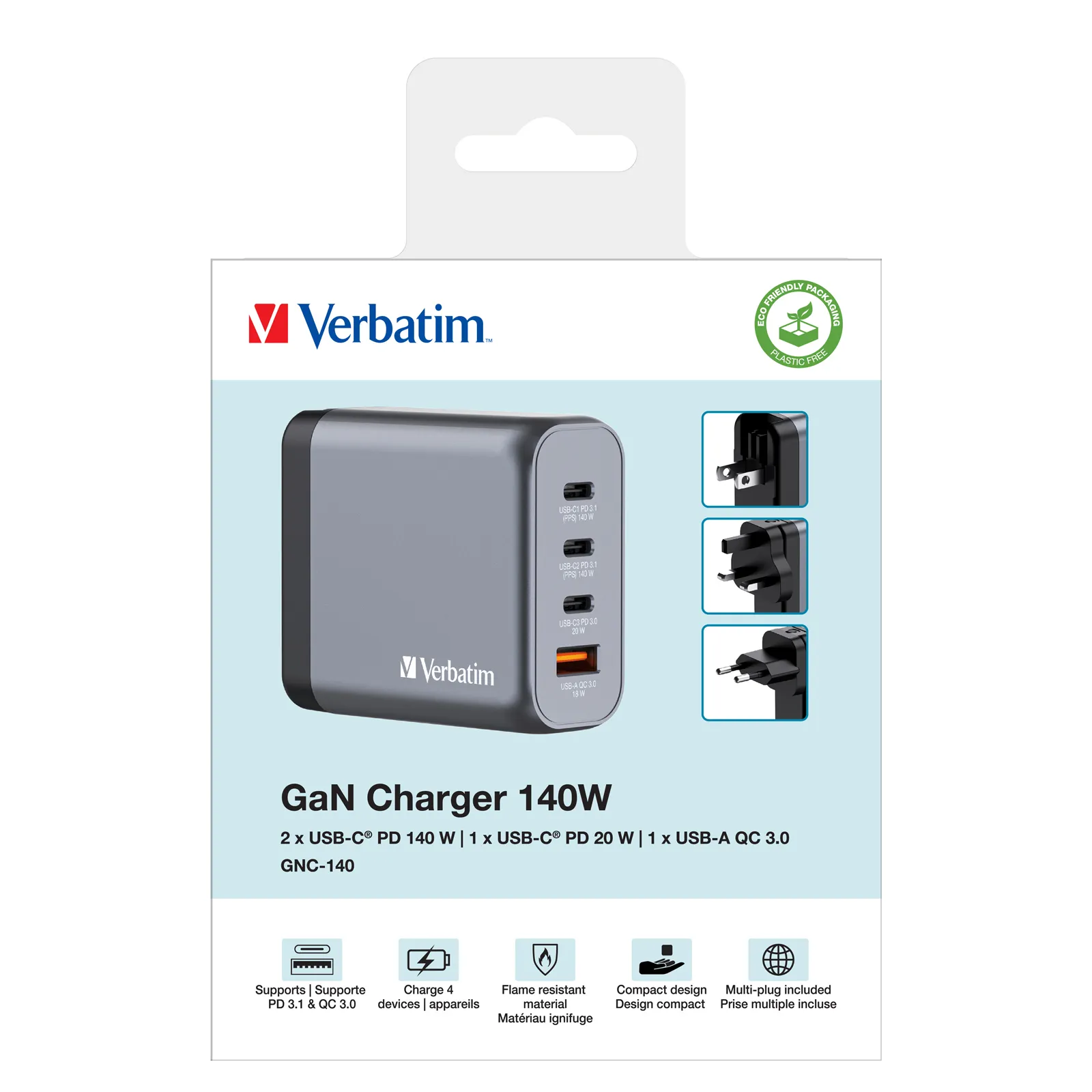 Verbatim GNC-140 Universal Schwarz, Grau AC Schnellladung Drinnen – Bild 7