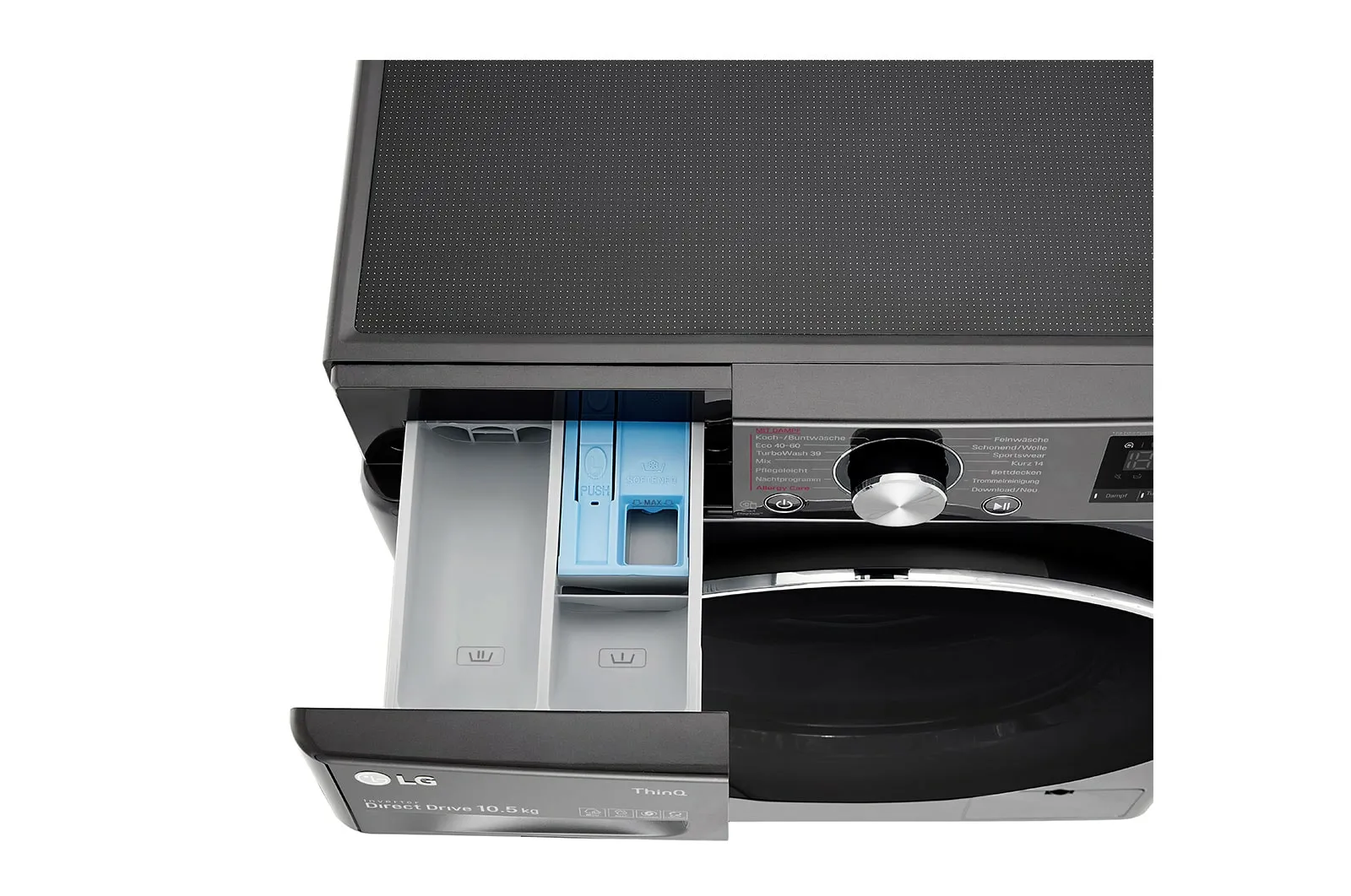 LG F6WV710P2S Waschmaschine Frontlader 10,5 kg 1560 RPM Schwarz, Edelstahl – Bild 7
