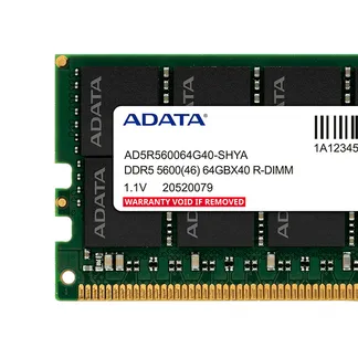 ADATA AD5R560032G20-SHYA Speichermodul 32 GB 1 x 32 GB DDR5 5600 MT/s 288-pin DIMM ECC ADATA AD5R560032G20-SHYA Speichermodul 32 GB 1 x 32 GB DDR5 5600 MT/s 288-pin DIMM ECC
