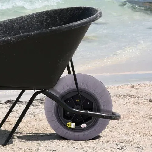 VEVOR 40,6 cm Ballonräder Reifen, TPU Strandräder Ersatz-Ballon-Sandreifen 80 kg Tragfähigkeit 2-3 PSI Niederdruck, für Kajakwagen Kanuwagen Strandwagen Gartenwagen Angelwagen – 2 Stück – Bild 7