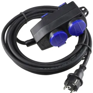 Werkstatt-Steckdose, 4-fach, 5m Kabel IP44, mit Aufhänger, H07RN-F 3G1,5mm² Werkstatt-Steckdose, 4-fach, 5m Kabel IP44, mit Aufhänger, H07RN-F 3G1,5mm²