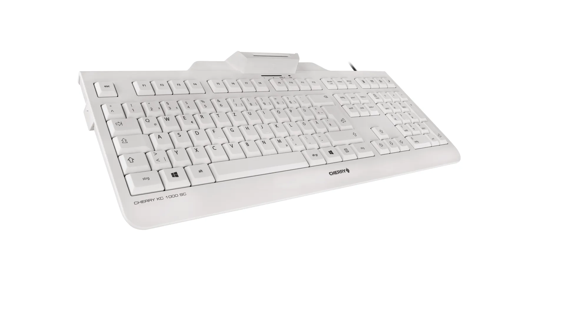 Contour Design KC 1000 SC Kabelgebundene Chipkarten Tastatur, Hell Grau, USB (QWERTZ - DE) – Bild 2