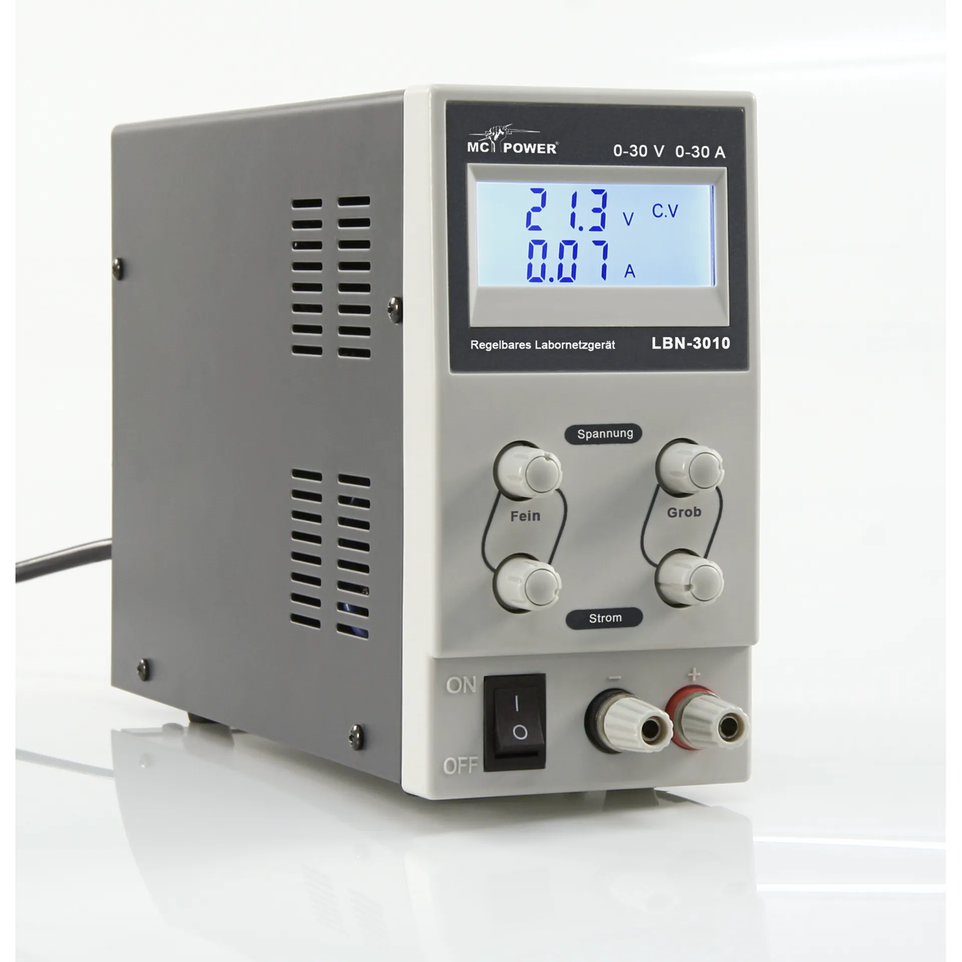 Labornetzgerät McPower ''LBN-3010'', 0-30V, 0-10A regelbar, LC-Anzeige – Bild 3
