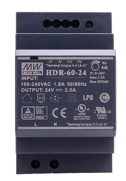 ALLNET Ersatznetzteil - 5V / 6A 60W MEAN WELL Hutschiene – Bild 2