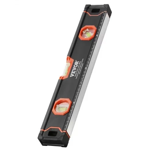 VEVOR Wasserwaagen 6er-Set, 200/120/80/60/40/25cm, Messwerkzeug mit Libellen für 45/90/180 Grad, magnetisches Box-Wasserwaagen-Werkzeug aus Aluminiumlegierung, stoßfest, SAE- & metrische Skala – Bild 10