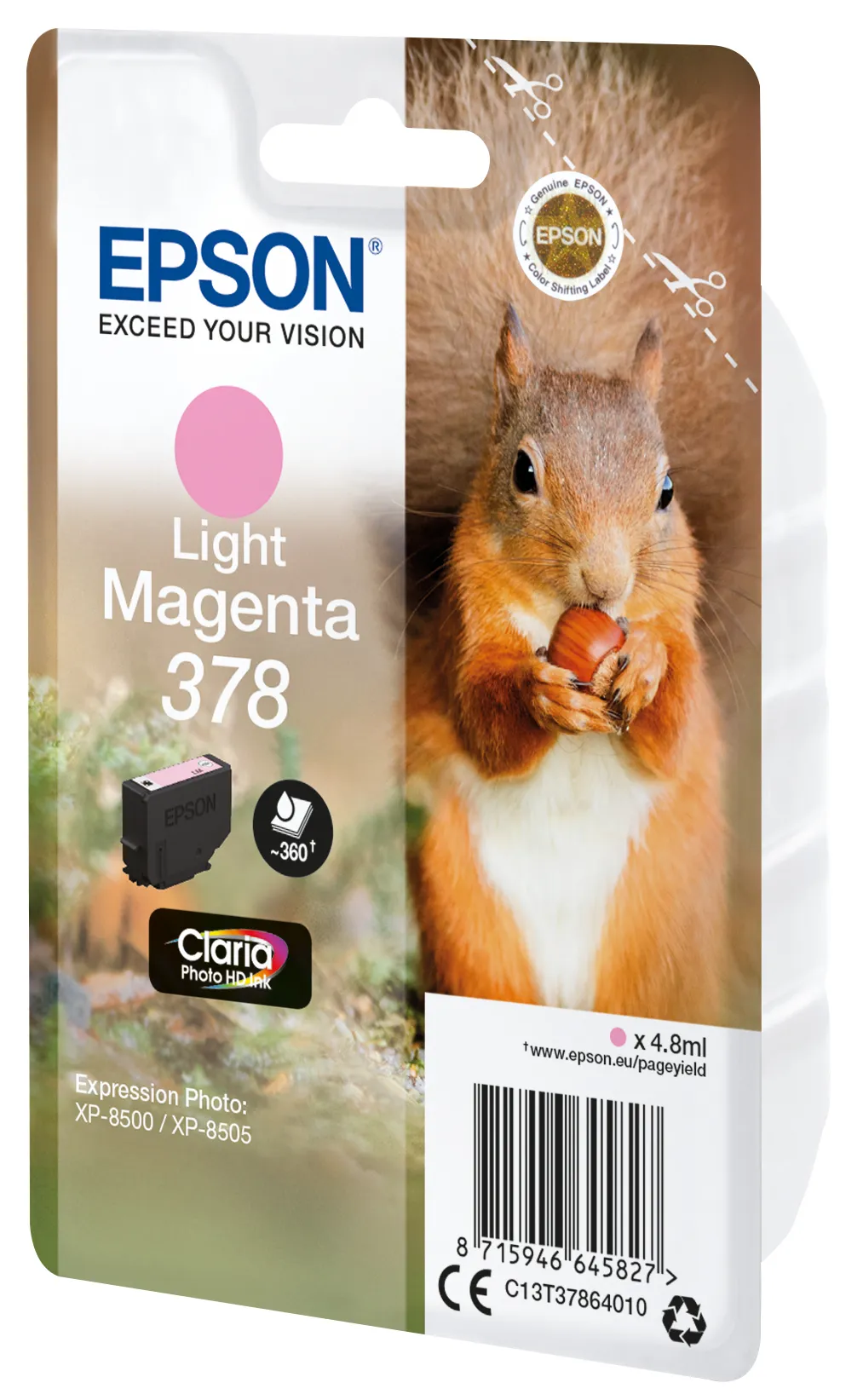 Epson Squirrel Singlepack Light Magenta 378 Claria Photo HD Ink – Bild 2