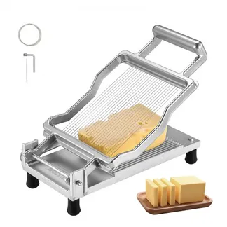 VEVOR Käseschneider mit Draht, 0,2 Zoll ultradünne Käse-Butterschneideklinge, abnehmbarer Käsehobeldraht, kommerzieller Käsehobel aus Aluminiumlegierung mit Messerdraht aus 316er Edelstahl, zum Kochen in der Küche VEVOR Käseschneider mit Draht, 0,2 Zoll ultradünne Käse-Butterschneideklinge, abnehmbarer Käsehobeldraht, kommerzieller Käsehobel aus Aluminiumlegierung mit Messerdraht aus 316er Edelstahl, zum Kochen in der Küche