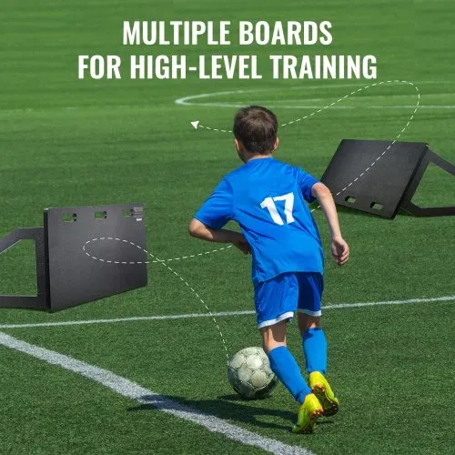 VEVOR Fußball Rebound Board, Tragbares Bounce Board 1150 x 450 mm, HDPE Rebounder Wand Rebound Equipment, Kinder & Jugendliche, Trainingsboard, Rebounder Kicker für Fußballtraining, Schwarz – Bild 5