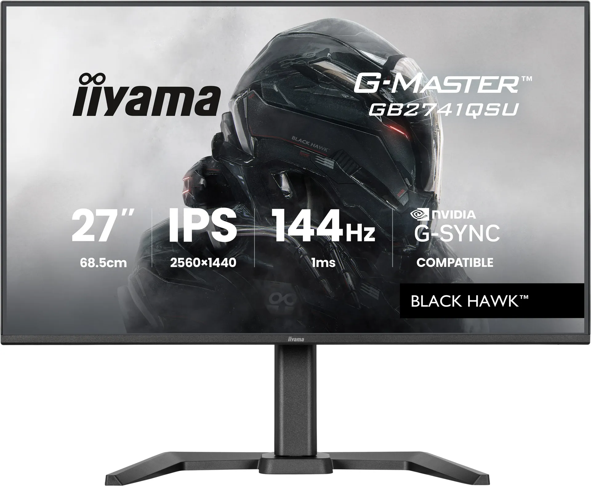 iiyama G-MASTER Mit dem GB2741QSU Black Hawk Monitor mit IPS-Panel-Technologie und 1 ms MPRT-Reaktionszeit bist du immer einen Schritt voraus iiyama G-MASTER Mit dem GB2741QSU Black Hawk Monitor mit IPS-Panel-Technologie und 1 ms MPRT-Reaktionszeit bist du immer einen Schritt voraus
