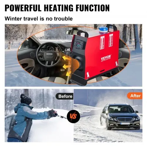 VEVOR Diesel Lufterhitzer, 12V 5-8KW Standheizung diesel, Luft Dieselheizung, Air Diesel Heizung, Air Standheizung für Auto LKW Wohnmobil Bus mit LCD-schalter1 Luftauslass – Bild 2
