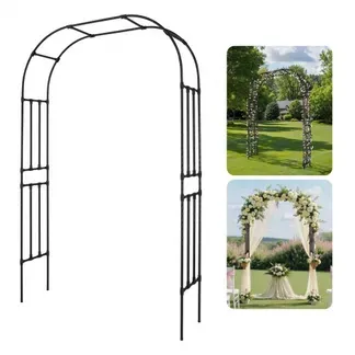 VEVOR Gartenbogen, 2400x1500x400 mm Rosenbogen, Rankhilfe, Kletterhilfe, Metallbogen, stabiler Rosenspalier für den Außenbereich mit Pfählen, ideal für Hof, Rasen, Hochzeitsfeier-Dekoration VEVOR Gartenbogen, 2400x1500x400 mm Rosenbogen, Rankhilfe, Kletterhilfe, Metallbogen, stabiler Rosenspalier für den Außenbereich mit Pfählen, ideal für Hof, Rasen, Hochzeitsfeier-Dekoration
