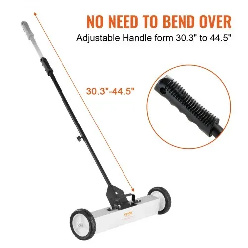 VEVOR Magnetbesen Magnetische Kehrmaschine 77–113 cm, Magnetic Sweeper Magnetisch Magnet Besen Magnetbesen Magnetheber 22,6 kg Magnetkraft Magnetischer Spänesammler Bodenkehrer Kehrmaschine – Bild 4