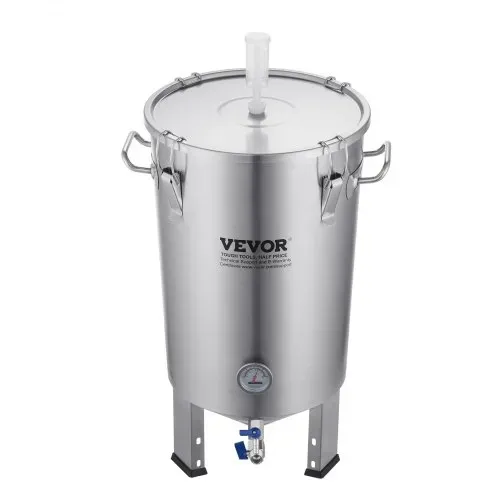 VEVOR Bierbrauanlage Bierbraugerät Edelstahl 30 L Bierfermenter, Braueimer-Fermenter zum Brauen, Heimbrauzubehör mit Sockel, Kessel-Suppentopf inkl. Deckel, Griff, Ventil, Zapfhahn – Bild 8