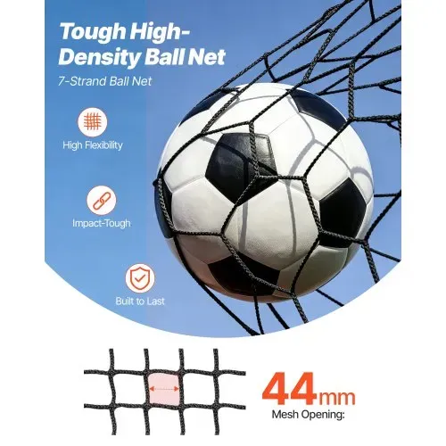 VEVOR Backstop-Netz, 620 x 140 cm Ballsport-Absperrnetz, Übungsausrüstung mit Tragetasche, Schutzschirm für Baseball-, Softball-, Lacrosse-, Fußball- und Hockeytraining, für den Garten – Bild 4