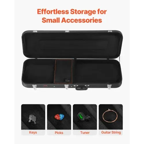 VEVOR Gitarrenkoffer Hartschalenkoffer für Bassgitarre Case 122cm / 48,03 inch Abschließbar – Bild 5