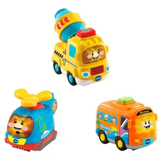 Tut Tut Baby Flitzer – 3er-Set Reisebus, Helikopter, Betonmischer, Spielfahrzeug Tut Tut Baby Flitzer – 3er-Set Reisebus, Helikopter, Betonmischer, Spielfahrzeug