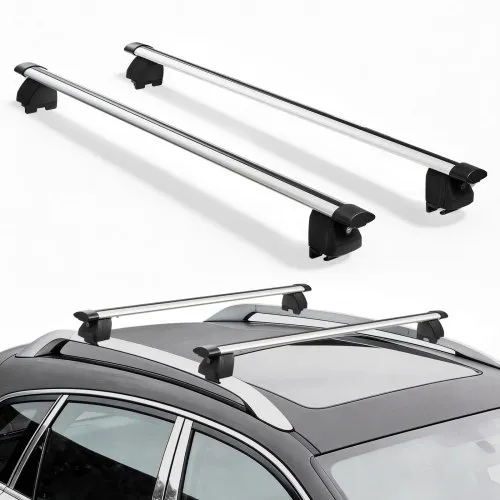 VEVOR Dachgepäckträger Querträger 75 kg Tragkraft, Passform für Erhöhte & Bündige Dachrelings, 180,34-1035 mm Relingabstand Abschließbarer Aluminium-Querträger für Dachgepäck Kanus Transportkörbe VEVOR Dachgepäckträger Querträger 75 kg Tragkraft, Passform für Erhöhte & Bündige Dachrelings, 180,34-1035 mm Relingabstand Abschließbarer Aluminium-Querträger für Dachgepäck Kanus Transportkörbe