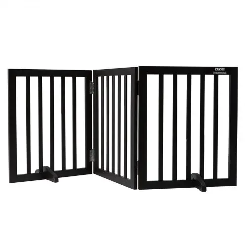 VEVOR Freistehendes Hundetor, Haustiertor, 508 x 610 mm Türschutzgitter 3-Platten-Faltbares Hundetor für Breite & Schmale Durchgänge, Erweiterbare Klappbare Hundebarriere, Braunes Treppenschutzgitter VEVOR Freistehendes Hundetor, Haustiertor, 508 x 610 mm Türschutzgitter 3-Platten-Faltbares Hundetor für Breite & Schmale Durchgänge, Erweiterbare Klappbare Hundebarriere, Braunes Treppenschutzgitter