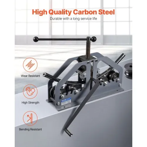 VEVOR Rohrbiegemaschine, max. 1-1/2 Zoll, manueller Rohrbieger mit 6 Matrizen, 360° Kupfer-Aluminium-Rohrbiegewerkzeug für Vierkant-, Rundrohre & Flachstangen, für HVAC-Klimaanlagen-Autoreparatur – Bild 3