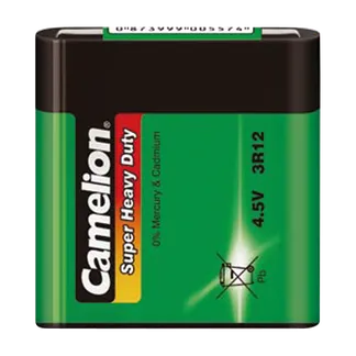 Flachbatterie CAMELION Super Heavy Duty 4,5 V, Typ 3R12 Flachbatterie CAMELION Super Heavy Duty 4,5 V, Typ 3R12