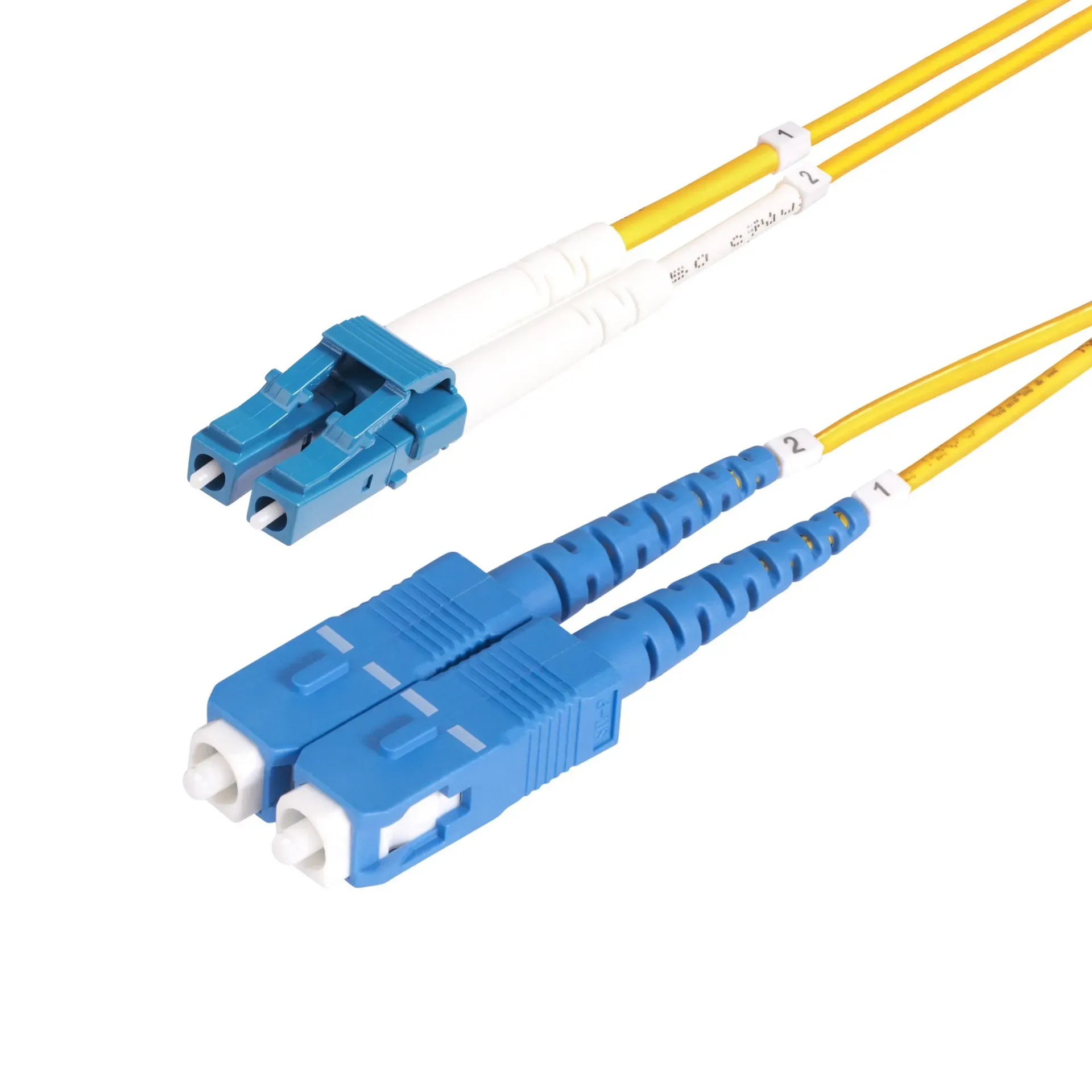 StarTech.com 2m OS2 LWL Patchkabel LC zu SC (UPC) Singlemode Duplex, 9/125µm, 100G, Biegeunempfindlich, Low Insertion Loss, LSZH Glasfaserkabel LC auf SC StarTech.com 2m OS2 LWL Patchkabel LC zu SC (UPC) Singlemode Duplex, 9/125µm, 100G, Biegeunempfindlich, Low Insertion Loss, LSZH Glasfaserkabel LC auf SC